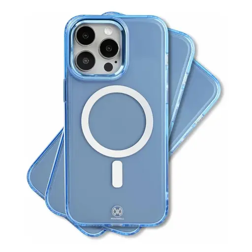 Hard Case IP15PM Magsafe Crystalline (BLUE) MAXWELL 