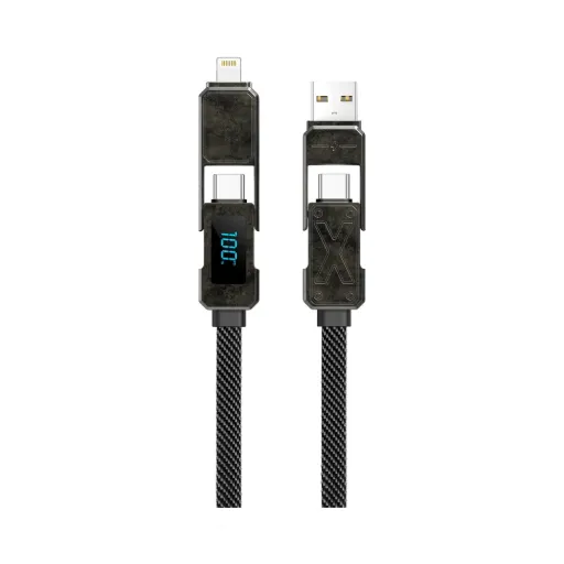 WiWU Wi-C039 Titan 100W USB to Type-C, Type-C to Lightning-Fast Charging Cable 15cm – Tarnish
