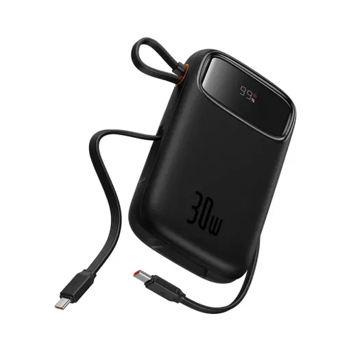 Baseus QPow2 Digital Display Fast-Charging Power Bank with 2 Built-in Type-C Cable 20,000mAh 30W