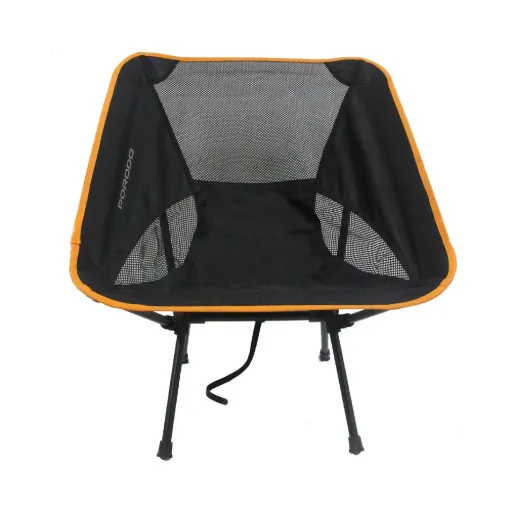 Porodo Lifestyle Mesh Fabric Comfort Camping Chair with Handy Storage Pouch - Black