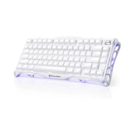 GravaStar Mercury K1 75% White Wireless Keyboard