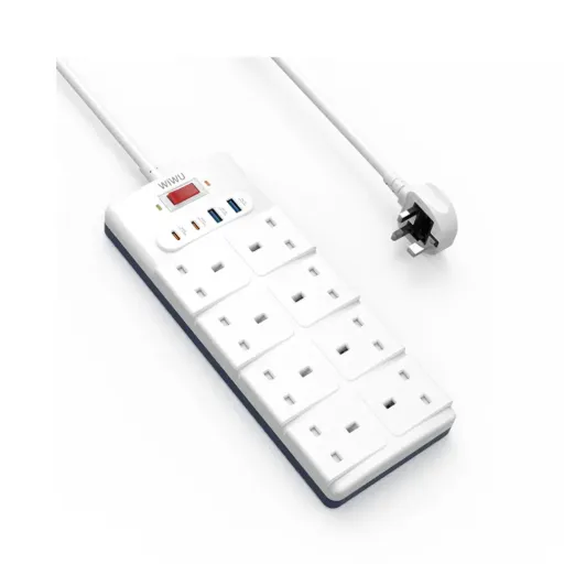 WiWU PS842 20W GaN 12 in 1 Desktop Power Strip with USB C and AC Outlets