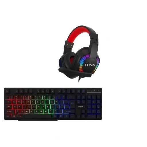 DENX DX3625 Gaming Keyboard, Mouse & Headset Set with Mouse Pad