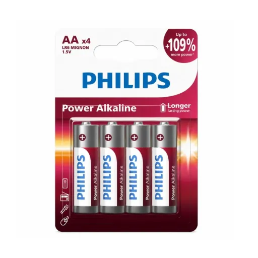 PHILIPS Battery AA Power ALkaline -4 units