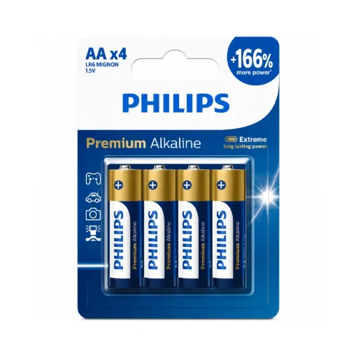 PHILIPS Battery AA Premium ALkaline -4 units