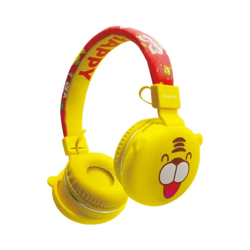 MOXEDO JUNIOR HAPPY FURRY KING WIRELESS NO-EAR HEADPHONE YELLOW-RD