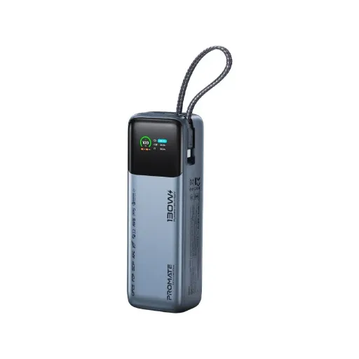 Promate Titan 130 Pro 20,000mAh HyperCharge Power Hub with build-in USB-C Cable