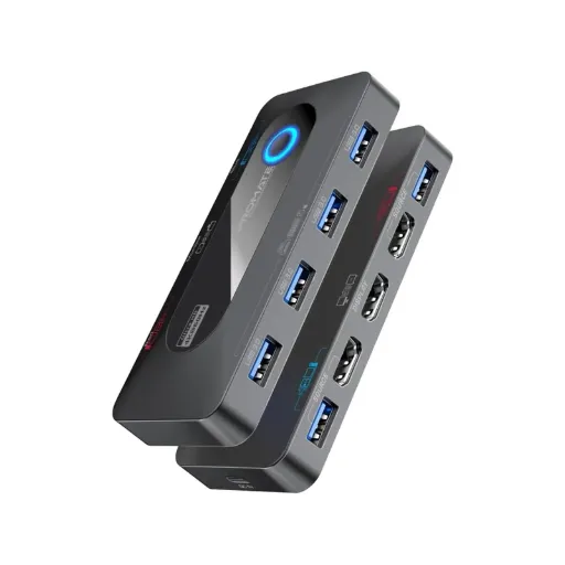 Promate 4K@60Hz KVM Switch with USB 3.0 Expansion | MediaSwitch-KVM