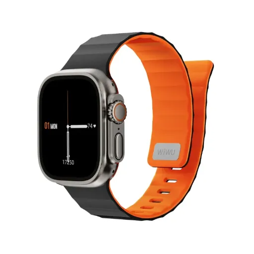 WiWU Mag Secur Magnetic Silicone Band for Apple Watch (44/45/46/49 mm)