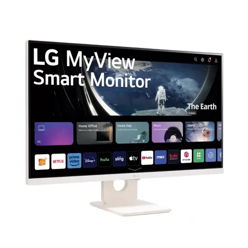 شاشة LG MyView سمارت مقاس 27 بوصة - دقة FHD - لوحة IPS - نظام webOS - دعم HDR10 - سماعات مدمجة - الموديل 27SR50F-W