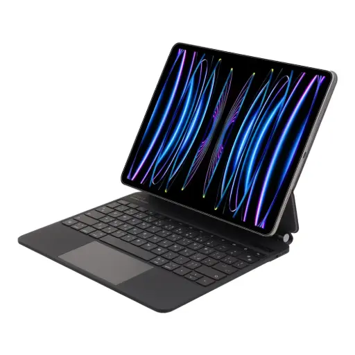 لوحة مفاتيح لاسلكية من ليفيلو AeroBoard بجلد Saffanio لاجهزة iPad Pro 11 إنش (2022/2024)